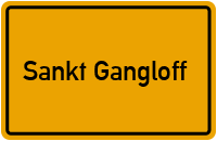 Ortsschild von Gemeinde Sankt Gangloff in Thüringen
