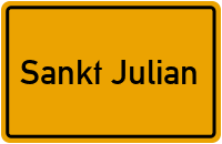 Ortsschild von Gemeinde Sankt Julian in Rheinland-Pfalz