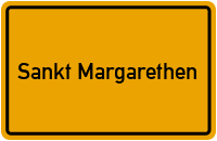 Ortsschild von Gemeinde Sankt Margarethen in Schleswig-Holstein