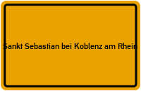 City Sign Sankt Sebastian bei Koblenz am Rhein
