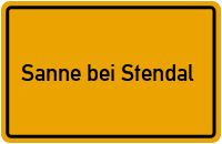 City Sign Sanne bei Stendal