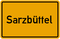 Ortsschild von Gemeinde Sarzbüttel in Schleswig-Holstein
