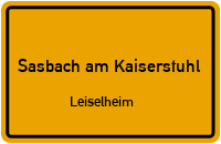 Straßenverzeichnis Sasbach am Kaiserstuhl Leiselheim