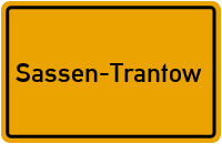 Ortsschild Sassen-Trantow