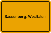 City Sign Sassenberg, Westfalen