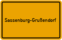 Ortsschild Sassenburg-Grußendorf