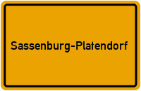 Ortsschild Sassenburg-Platendorf