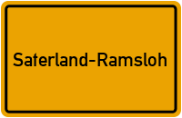 Ortsschild Saterland-Ramsloh