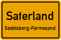 Straßenverzeichnis Saterland Sedelsberg-Fermesand