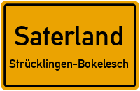 Straßenverzeichnis Saterland Strücklingen-Bokelesch
