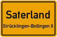 Straßenverzeichnis Saterland Strücklingen-Bollingen II