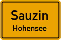 Hauptstraße in SauzinHohensee