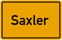 Ortsschild von Gemeinde Saxler in Rheinland-Pfalz