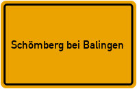 City Sign Schömberg bei Balingen