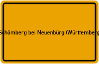 Ortsschild Schömberg bei Neuenbürg (Württemberg)