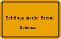 Straßen in Schönau an der Brend Schönau