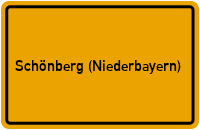 City Sign Schönberg (Niederbayern)