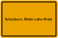 Ortsschild von Gemeinde Schönborn, Rhein-Lahn-Kreis in Rheinland-Pfalz