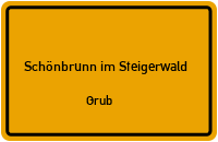 Gruber Hauptstraße in Schönbrunn im SteigerwaldGrub
