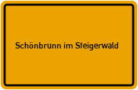 City Sign Schönbrunn im Steigerwald