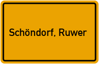 Ortsschild von Gemeinde Schöndorf, Ruwer in Rheinland-Pfalz