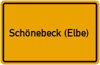 Ortsschild von Stadt Schönebeck (Elbe) in Sachsen-Anhalt