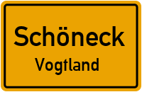 Ortsschild Schöneck / Vogtland