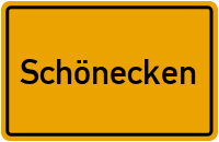 Ortsschild von Gemeinde Schönecken in Rheinland-Pfalz