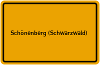 City Sign Schönenberg (Schwarzwald)