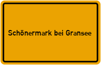 City Sign Schönermark bei Gransee