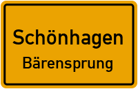 Straßen in Schönhagen Bärensprung