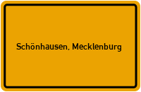 City Sign Schönhausen, Mecklenburg