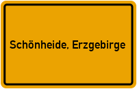 City Sign Schönheide, Erzgebirge