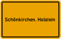 City Sign Schönkirchen, Holstein