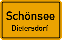 Straßen in Schönsee Dietersdorf