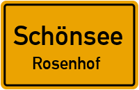 Straßen in Schönsee Rosenhof