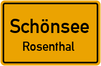 Straßen in Schönsee Rosenthal