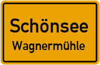 Straßenverzeichnis Schönsee Wagnermühle