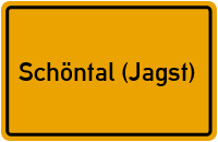 Ortsschild von Gemeinde Schöntal (Jagst) in Baden-Württemberg