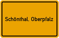 City Sign Schönthal, Oberpfalz