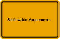 City Sign Schönwalde, Vorpommern