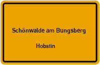 Straßenverzeichnis Schönwalde am Bungsberg Hobstin
