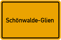 Ortsschild von Gemeinde Schönwalde-Glien in Brandenburg