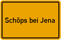 City Sign Schöps bei Jena