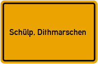 City Sign Schülp, Dithmarschen