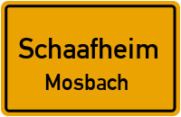 Straßenverzeichnis Schaafheim Mosbach