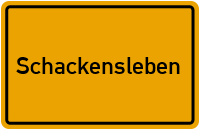 Ortsschild von Gemeinde Schackensleben in Sachsen-Anhalt