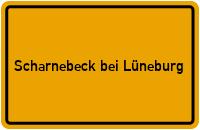 Ortsschild Scharnebeck bei Lüneburg