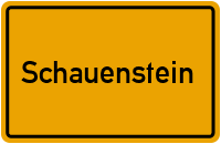 Ortsschild von Stadt Schauenstein in Bayern