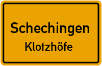 Straßen in Schechingen Klotzhöfe